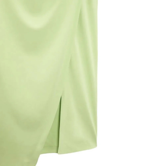 ZARA | Light Pistachio | DRAPED HALTER DRESS - Picture 5 of 14